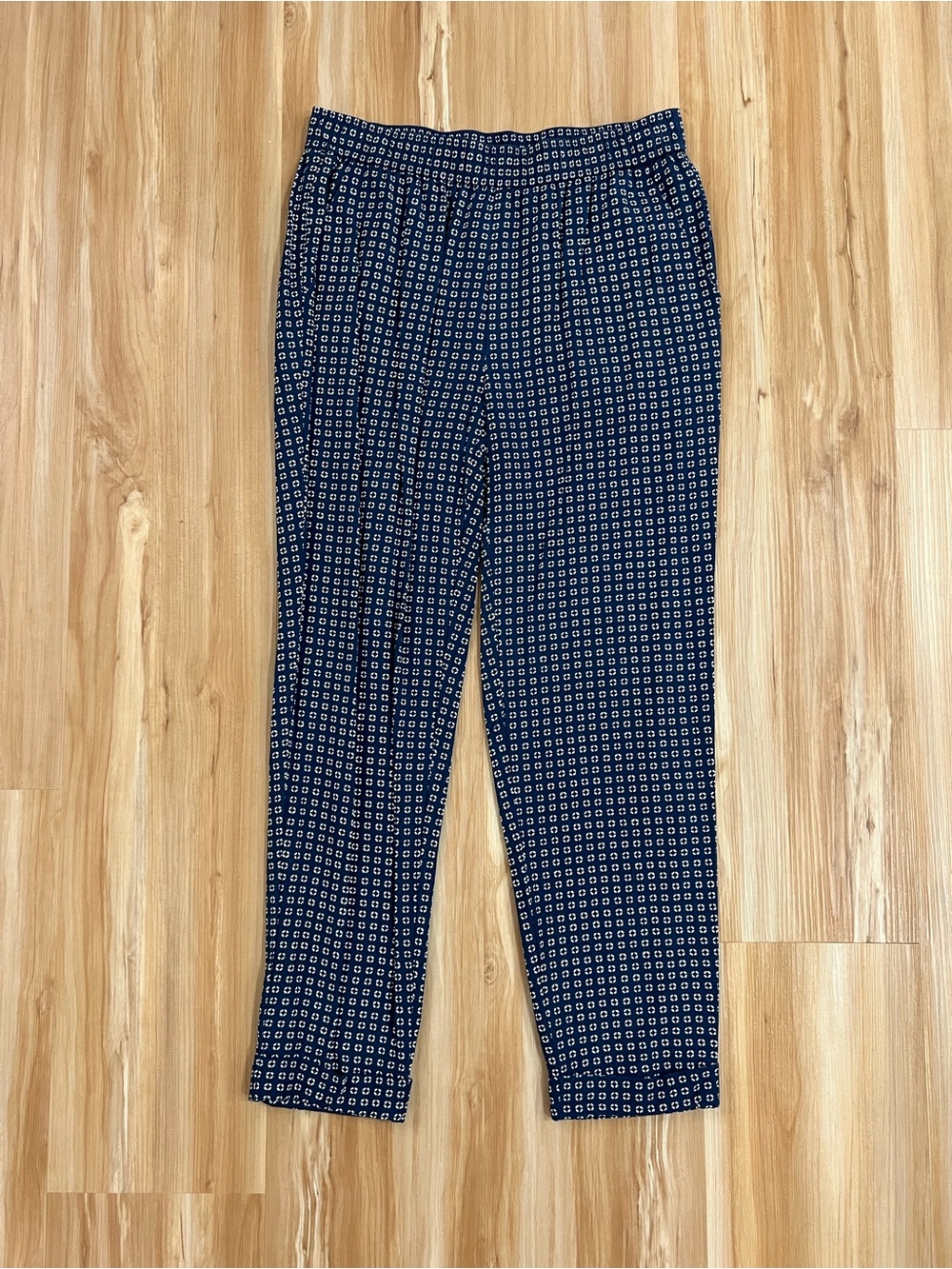 Madewell Navy Patterned Pull-On Pants